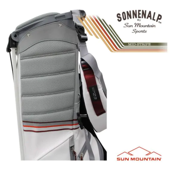 Sun Mountain Golf Sun Mountain 2023 Mid Stripe Stand Bag - White/Cadet/Brick - Image 5
