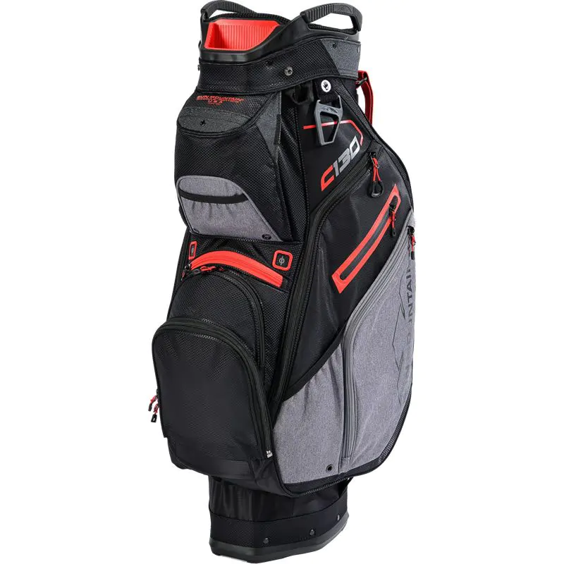 Sun Mountain Golf Sun Mountain 2022 C-130 Cart Bag - Black/Carbon/Red