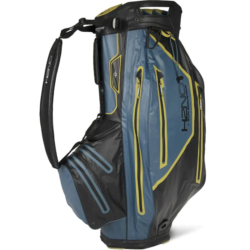Sun Mountain Golf Sun Mountain 2022 H2NO Elite Waterproof Cart Bag - Black/Spruce/Astec
